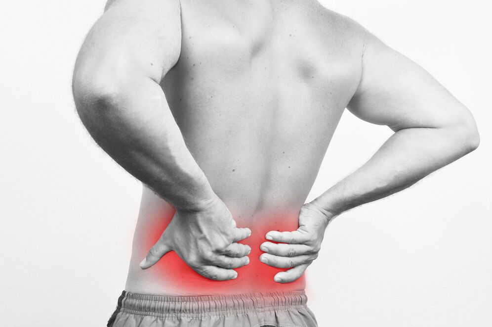 Back pain in the lower back